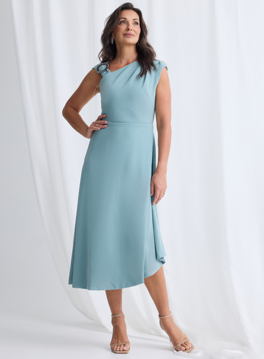 Oriana Asymmetric Flared Midi