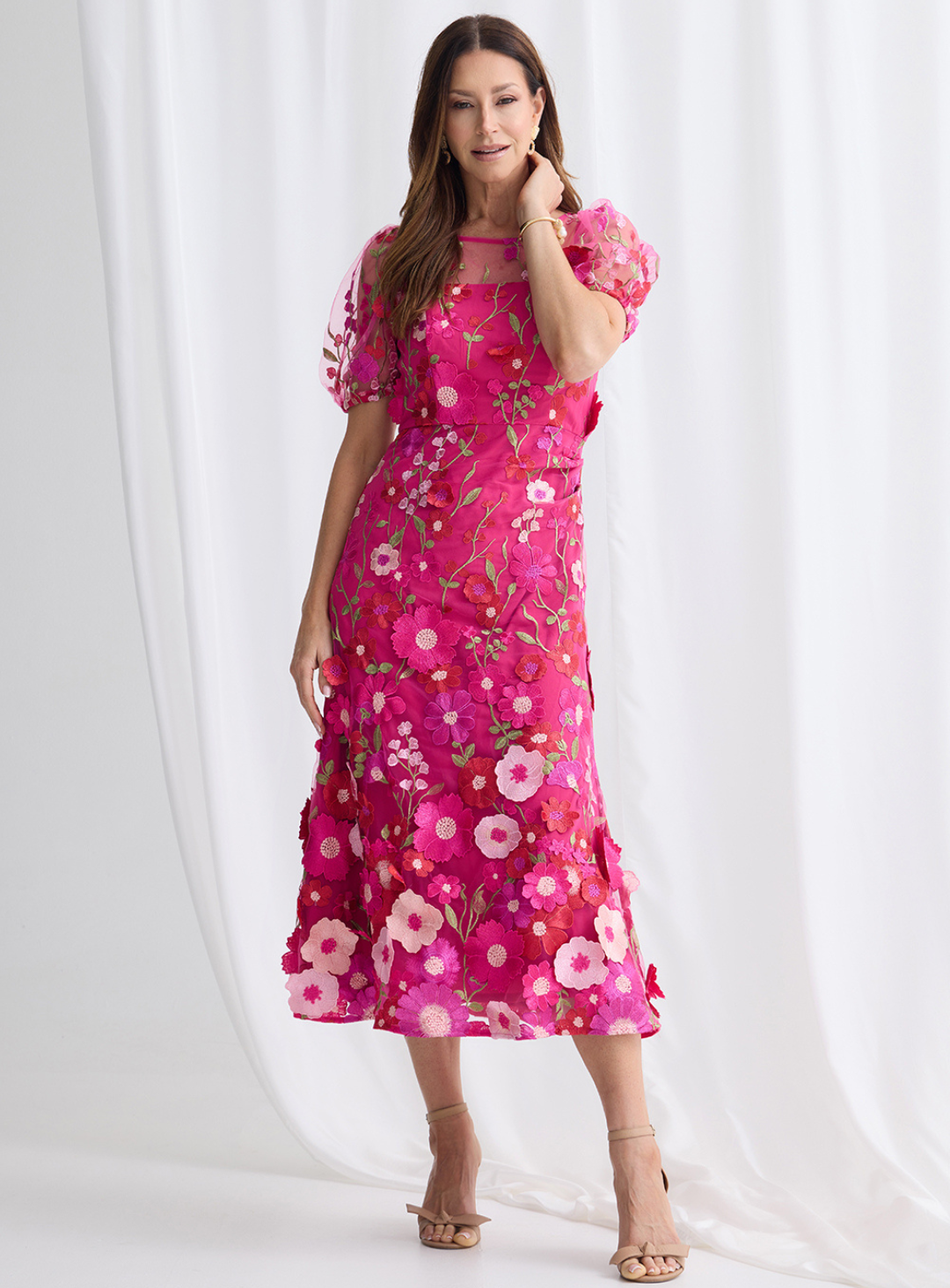 Lizzie Puff Sleeve Midi